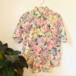 Vintage floral button down top